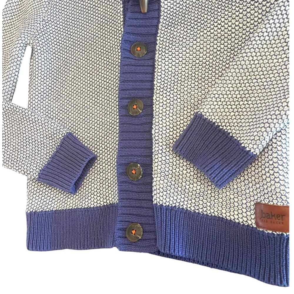 baker by Ted Baker Girls 100% Cotton Knit Cardigan Size 8 (S) Purple Marled EUC - Picture 5 of 13